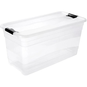 Organizer KEEEPER cornelia Aufbewahrungsboxen Gr. B/H/T: 39,5 cm x 40 cm x 79,5 cm, farblos (transparent) Aufbewahrungsbox Stapelbox Stapelboxen Aufbewahrungsboxen Aufbewahrungsbox, 83 L, mit Deckel, Schiebeverschluss