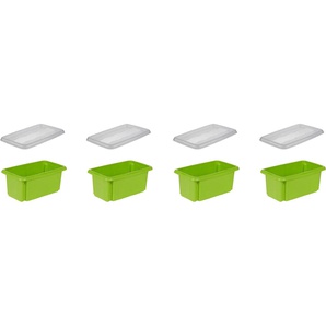 Organizer KEEEPER emil Aufbewahrungsboxen Gr. B/H/T: 20,5 cm x 15 cm x 35 cm, grün Aufbewahrungsbox Stapelbox Stapelboxen Aufbewahrungsboxen Aufbewahrungsbox, 7 L, mit Deckel, hochwertiger Kunststoff