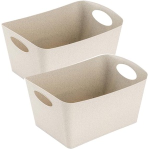 Organizer KOZIOL BOXXX M Aufbewahrungsboxen Gr. B/H/T: 20,3 cm x 29,7 cm x 15 cm, beige (recycled desert sand) Ordnungsboxen Aufbewahrungsbox, Made in Germany, 100% recyceltes Material, 3,5 Liter