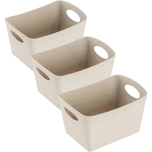 Organizer KOZIOL BOXXX S Aufbewahrungsboxen Gr. B/H/T: 12,8 cm x 18,7 cm x 10,8 cm, beige (recycled desert sand) Ordnungsboxen Aufbewahrungsbox, Made in Germany, 100% recyceltes Material, 1 Liter