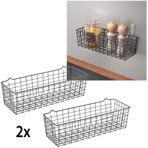 Organizer METALTEX Aufbewahrungsboxen Gr. B/H/T: 33 cm x 10,3 cm x 12,5 cm, schwarz (matt schwarz) Aufbewahrungsbox Ordnungsboxen Aufbewahrungsboxen Aufbewahrungskorb, flexibel einsetzbar
