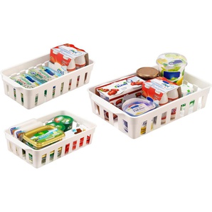 Organizer RUCO Aufbewahrungsboxen weiß Küchenorganizer Ordnungsboxen Aufbewahrungsboxen für den Kühlschrank, Kunststoff