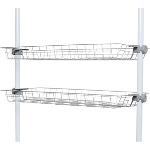 Organizer WENKO Herkules Aufbewahrungsboxen Gr. B/H/T: 94 cm x 8 cm x 38 cm, grau (korb: grau, kunststoffteile: anti, rutsch teile der grau) Ordnungsboxen Aufbewahrungskorb, perfekt für den begehbaren Kleiderschrank