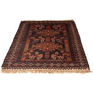 Orientteppich Afghan - 189 x 127 cm - braun, morgenland, rechteckig, Höhe: 7 mm, Wohnzimmer, Handgeknüpft, Einzelstück mit Zertifikat