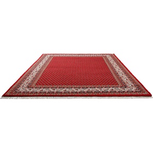 Orientteppich HOME AFFAIRE Levin Teppiche Gr. B/L: 90 cm x 160 cm, 12 mm, 1 St., rot Esszimmerteppiche handgeknüpft, reine Wolle, mit Fransen, Wohnzimmer