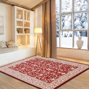 Orientteppich HOME AFFAIRE Oriental D2 Teppiche Gr. B/L: 133 cm x 190 cm, 10 mm, 1 St., rot Orientalische Muster reine Wolle, Orient-Optik, Wohnzimmer