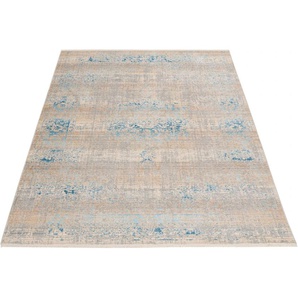 Orientteppich LEONIQUE Selena Teppiche Gr. B/L: 200 cm x 290 cm, 5 mm, 1 St., blau (grau, türkis) Gewebte Teppiche
