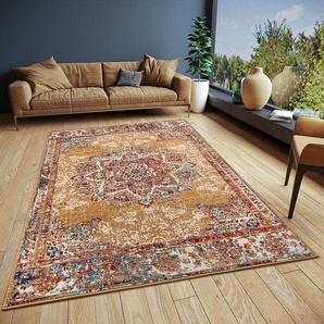 Orientteppich Maderno Gold/Hellbraun 160 x 235cm Vorderseite Polypropylen Rückseite: Jute / Polypropylen