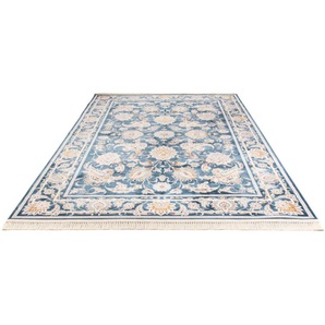 Orientteppich MORGENLAND Aryana Teppiche Gr. B/L: 200 cm x 300 cm, 7 mm, 1 St., blau Geknüpfte Teppiche Wohnzimmer, Strapazierfähig