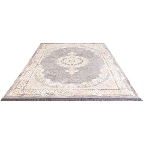 Orientteppich MORGENLAND Ava Teppiche Gr. B/L: 100 cm x 150 cm, 7 mm, 1 St., grau Orientalische Muster Wohnzimmer, fußbodenheizungsgeeignet