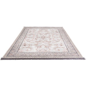 Orientteppich MORGENLAND Dorsa Teppiche Gr. B/L: 100 cm x 150 cm, 7 mm, 1 St., silberfarben (silber) Geknüpfte Teppiche