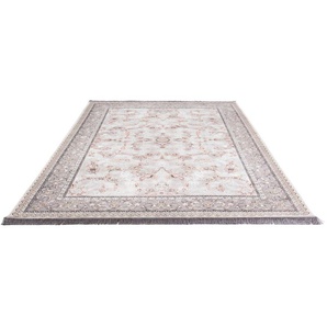 Orientteppich MORGENLAND Dorsa Teppiche Gr. B/L: 150 cm x 225 cm, 7 mm, 1 St., silberfarben (silber) Geknüpfte Teppiche Wohnzimmer, Strapazierfähig