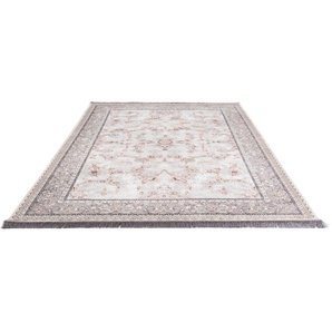 Orientteppich MORGENLAND Dorsa Teppiche Gr. B/L: 200 cm x 300 cm, 7 mm, 1 St., silberfarben (silber) Geknüpfte Teppiche Wohnzimmer, Strapazierfähig