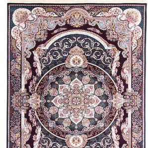 Orientteppich MORGENLAND Flour Teppiche Gr. B/L: 150 cm x 225 cm, 9 mm, 1 St., schwarz Orientalische Muster