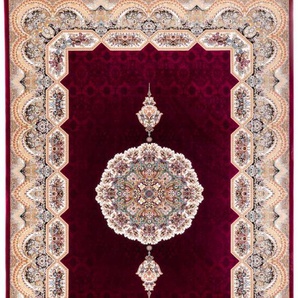 Orientteppich MORGENLAND Halidey Teppiche Gr. B/L: 100 cm x 150 cm, 8 mm, 1,5 m², 1 St., rot (dunkelrot) Orientalische Muster