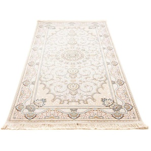 Orientteppich MORGENLAND Mayar Teppiche Gr. B/L: 100 cm x 150 cm, 7 mm, 1,5 m², 1 St., silberfarben (silber) Orientalische Muster