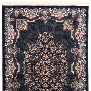 Orientteppich MORGENLAND Mouna Teppiche Gr. B/L: 150 cm x 225 cm, 9 mm, 1 St., schwarz Orientalische Muster Wohnzimmer, Fußbodenheizung geeignet