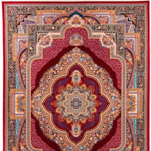 Orientteppich MORGENLAND Orientteppich - Abram rechteckig Teppiche Gr. B/L: 100 cm x 150 cm, 9 mm, 1,5 m², 1 St., rot Orientalische Muster