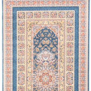 Orientteppich MORGENLAND Orientteppich - Akghar läufer Teppiche Gr. B/L: 100 cm x 200 cm, 8 mm, 2 m², 1 St., blau (dunkelblau) Orientalische Muster