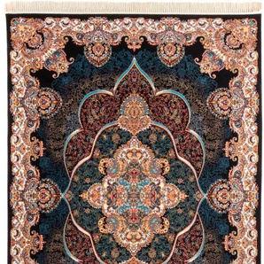 Orientteppich MORGENLAND Orientteppich - Ayaan rechteckig Teppiche Gr. B/L: 150 cm x 225 cm, 9 mm, 3,38 m², 1 St., blau (dunkelblau) Orientalische Muster