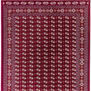 Orientteppich MORGENLAND Orientteppich - Buchara rechteckig Teppiche Gr. B/L: 150 cm x 225 cm, 8 mm, 3,38 m², 1 St., rot (weinrot) Geknüpfte Teppiche