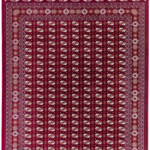 Orientteppich MORGENLAND Orientteppich - Buchara rechteckig Teppiche Gr. B/L: 200 cm x 300 cm, 8 mm, 6 m², 1 St., rot (weinrot) Geknüpfte Teppiche