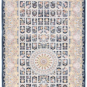 Orientteppich MORGENLAND Orientteppich - Khorshid läufer Teppiche Gr. B/L: 100 cm x 200 cm, 8 mm, 2 m², 1 St., blau (dunkelblau) Orientalische Muster