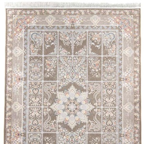 Orientteppich MORGENLAND Orientteppich - Lahoor rechteckig Teppiche Gr. B/L: 100 cm x 150 cm, 6 mm, 1,5 m², 1 St., grau Orientalische Muster