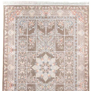 Orientteppich MORGENLAND Orientteppich - Lahoor rechteckig Teppiche Gr. B/L: 200 cm x 300 cm, 6 mm, 6 m², 1 St., grau Orientalische Muster