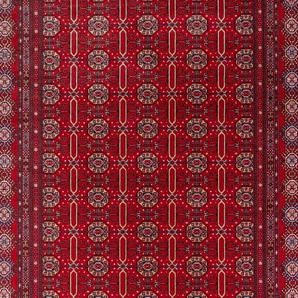 Orientteppich MORGENLAND Orientteppich - Turkaman rechteckig Teppiche Gr. B/L: 100 cm x 400 cm, 8 mm, 4 m², 1 St., rot Geknüpfte Teppiche