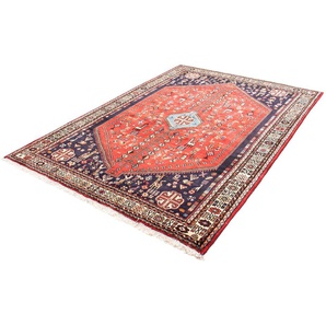 Orientteppich MORGENLAND Perser - Nomadic 219 x 147 cm rot Teppiche Gr. B/L: 147 cm x 219 cm, 10 mm, 3,22 m², 1 St., rot Orientalische Muster Wohnzimmer, Handgeknüpft, Einzelstück mit Zertifikat