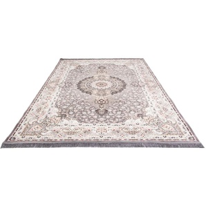 Orientteppich MORGENLAND Raha Teppiche Gr. B/L: 200 cm x 300 cm, 7 mm, 1 St., grau Orientalische Muster Wohnzimmer, Fußbodenheizung geeignet