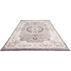 Orientteppich MORGENLAND Raha Teppiche Gr. B/L: 250 cm x 350 cm, 7 mm, 1 St., grau Orientalische Muster Wohnzimmer, Fußbodenheizung geeignet