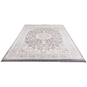 Orientteppich MORGENLAND Rasam Teppiche Gr. B/L: 100 cm x 150 cm, 7 mm, 1 St., grau Orientalische Muster Wohnzimmer, Fußbodenheizung geeignet