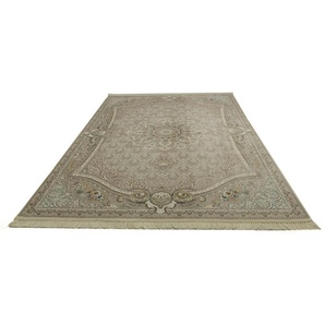 Orientteppich MORGENLAND Sheeyla Teppiche Gr. B/L: 100 cm x 150 cm, 7 mm, 1,5 m², 1 St., grün (olivgrün) Orientalische Muster