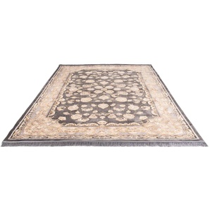 Orientteppich MORGENLAND Silas Teppiche Gr. B/L: 150 cm x 225 cm, 9 mm, 1 St., grau Geknüpfte Teppiche Wohnzimmer, Fußbodenheizung geeignet