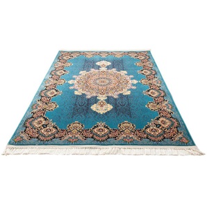 Orientteppich MORGENLAND Soraya Teppiche Gr. B/L: 120 cm x 180 cm, 9 mm, 2,16 m², 1 St., blau (dunkelblau) Orientalische Muster