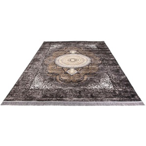 Orientteppich MORGENLAND Yasmin Teppiche Gr. B/L: 100 cm x 150 cm, 9 mm, 1 St., grau Orientalische Muster Wohnzimmer, Strapazierfähig