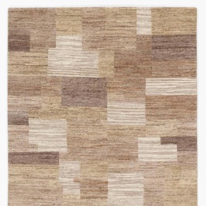Orientteppich OCI DIE TEPPICHMARKE Elegant New Lima Teppiche Gr. B/L: 70 cm x 140 cm, 13 mm, 1 St., beige (dunkelbeige) Nepal-Teppiche reine Wolle, handgeknüpft, Wohnzimmer