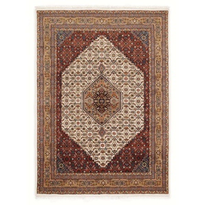 Orientteppich OCI DIE TEPPICHMARKE Himla Bidjar Teppiche Gr. B/L: 120 cm x 180 cm, 20 mm, 1 St., beige (creme, beige) Orientalische Muster reine Wolle, handgeknüpft, mit Fransen, Wohnzimmer