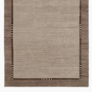 Orientteppich OCI DIE TEPPICHMARKE Jowea Emotion Teppiche Gr. B/L: 170 cm x 240 cm, 9 mm, 1 St., grau (hellgrau) Knüpfteppich Schurwollteppich Teppich Wandteppich Nepal-Teppiche Teppiche reine Wolle, handgeknüpft, Wohnzimmer