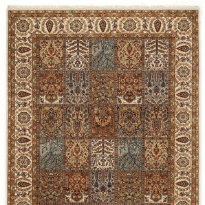 Orientteppich OCI DIE TEPPICHMARKE Sarang Bakhtyari Teppiche Gr. B/L: 60 cm x 90 cm, 8 mm, 1 St., beige (creme) Fransenteppich Orientalische Muster reine Wolle, hochwertig handgeknüpft, mit Fransen, Wohnzimmer