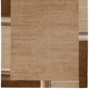 Orientteppich OCI DIE TEPPICHMARKE Sensation Lakir Teppiche Gr. B/L: 90 cm x 160 cm, 6 mm, 1 St., braun Nepal-Teppiche handgeknüpft, Wohnzimmer