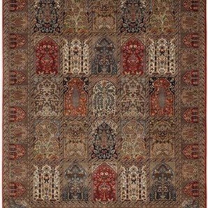 Orientteppich OCI DIE TEPPICHMARKE Sonam Bakhtyari Teppiche Gr. B/L: 95 cm x 150 cm, 6 mm, 1 St., rot Fransenteppich Orientalische Muster hochwertig handgeknüpft, mit Fransen, Wohnzimmer