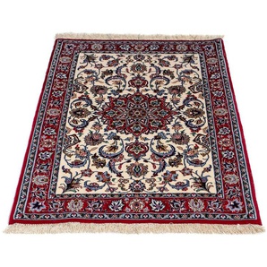 Orientteppich Perser - Isfahan - Premium - 102 x 70 cm - dunkelrot, morgenland, rechteckig, Höhe: 6 mm, Wohnzimmer, Handgeknüpft, Einzelstück mit Zertifikat