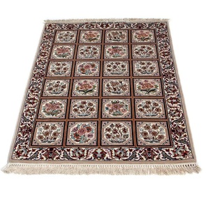 Orientteppich Perser - Isfahan - Premium - 103 x 70 cm - hellbraun, morgenland, rechteckig, Höhe: 6 mm, Wohnzimmer, Handgeknüpft, Einzelstück mit Zertifikat