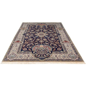 Orientteppich Perser - Isfahan - Premium - 235 x 160 cm - dunkelblau, morgenland, rechteckig, Höhe: 6 mm, Wohnzimmer, Handgeknüpft, Einzelstück mit Zertifikat
