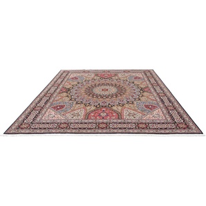 Orientteppich Perser - Täbriz - Royal - 297 x 253 cm - mehrfarbig, morgenland, rechteckig, Höhe: 7 mm, Wohnzimmer, Handgeknüpft, Einzelstück mit Zertifikat