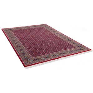 Orientteppich THEKO Benares Herati Teppiche Gr. B/L: 70 cm x 140 cm, 12 mm, 1 St., rot Fransenteppich Bidjar-Teppiche reine Wolle, handgeknüpft, mit Fransen