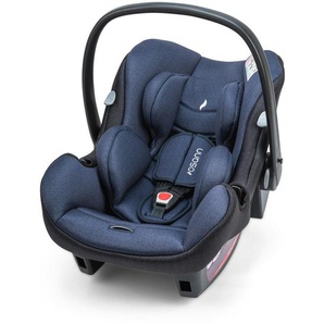 Osann Babyschale, Blau, Dunkelblau, Textil, Füllung: Schaumstoff, 70x45x40 cm, ECE R44/04, DIN EN ISO 9001, Made in Europe, abnehmbarer und waschbarer Bezug, ergonomischer Tragebügel, Gurtlängenverstellung, Sonnendach, schadstoffgeprüft, schnell leicht im